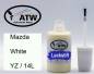 Preview: Mazda, White, YZ / 14L: 20ml Lackstift, von ATW Autoteile West.